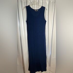 CHICO’s TRAVELERS Blue Sleeveless Maxi Dress Sz M
